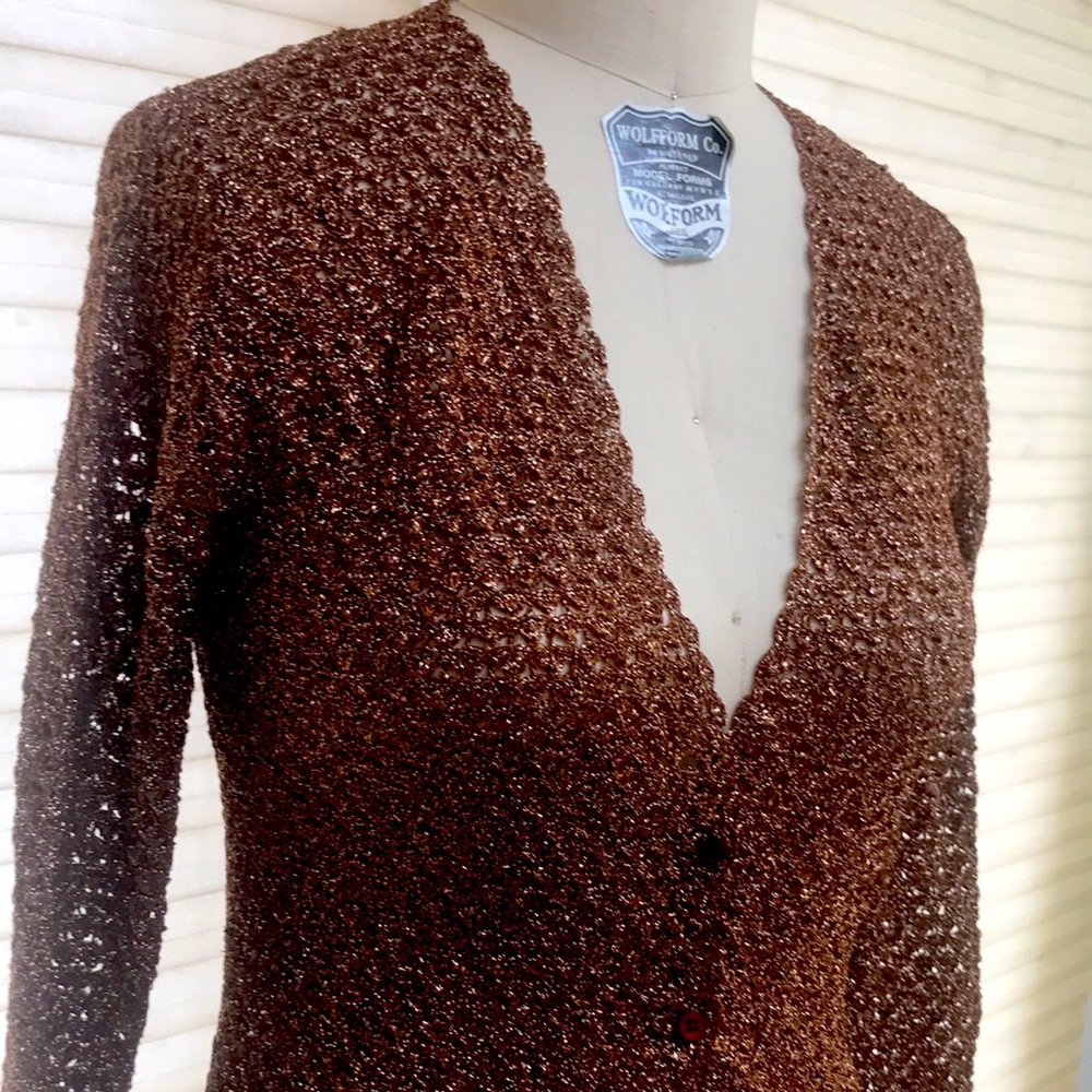 ICB small metallic bronze cardigan